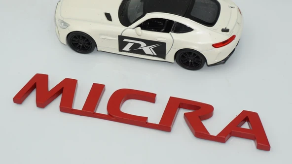 DK Tuning Nissan Micra Kırmızı ABS 3M 3D Bagaj Yazı Logo Arma - 4