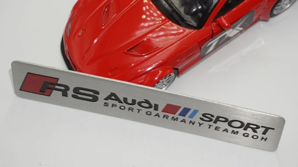 DK Tuning Audi RS Sport Krom Metal Body Plaka 3M Logo Amblem - 5