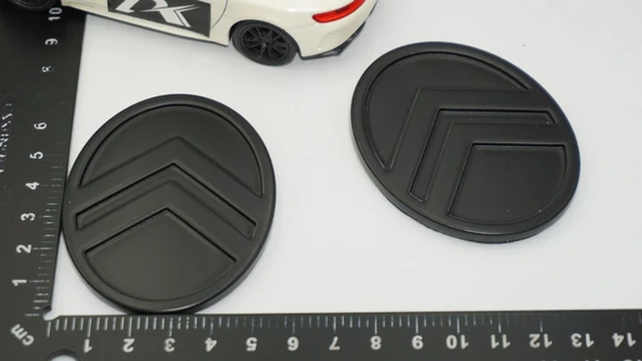 DK Tuning Citroen C3 C4 C5 C6 Siyah ABS Yan Kanatlar Logo Arma Seti - 2