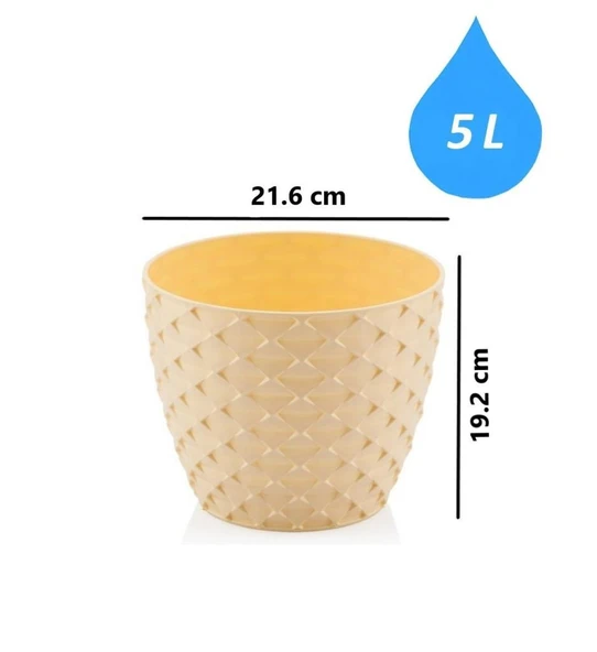 Omnipazar SO-KAP4 Kapadokya Dekoratif Plastik Saksı 5 Litre No 4 - 10