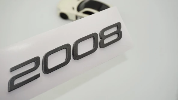 DK Tuning Peugeot Yeni 2008 Bagaj 3M 3D Koyu Gri ABS Yazı Logo