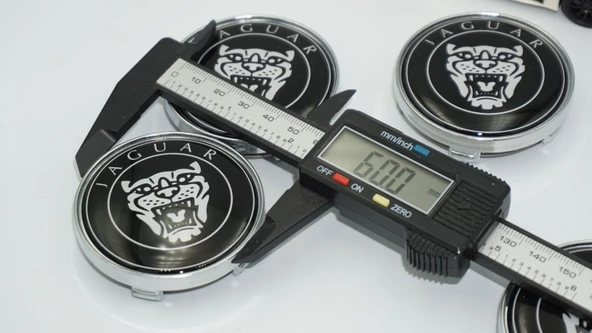 DK Tuning Jaguar Panter Siyah Jant Göbeği Kapak Seti 60mm - 2