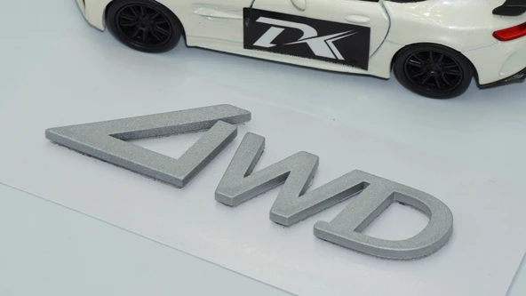 DK Tuning 4WD Bagaj 3M Gri ABS Yazı Logo Hyundai İle Uyumlu - 4