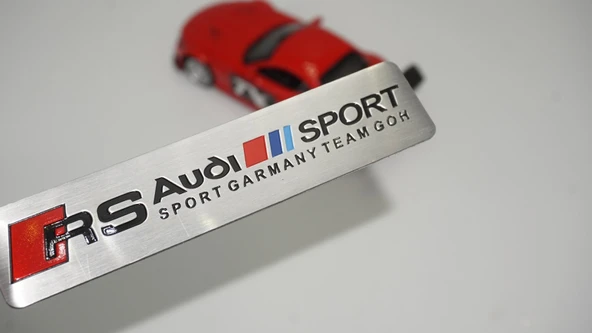 DK Tuning Audi RS Sport Krom Metal Body Plaka 3M Logo Amblem