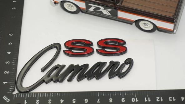 DK Tuning SS Camaro Siyah Kırmızı Yazı Logo Arma Chevrolet ile Uyumlu - Resim 2