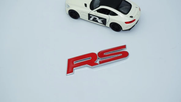 DK Tuning RS Kırmızı Metal Bagaj Yazı Logo Amblem Honda İle Uyumlu - 2
