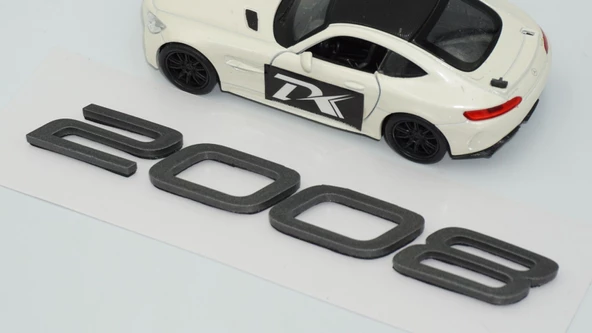 DK Tuning Peugeot Yeni 2008 Bagaj 3M 3D Koyu Gri ABS Yazı Logo - Resim 5