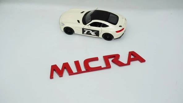 DK Tuning Nissan Micra Kırmızı ABS 3M 3D Bagaj Yazı Logo Arma - 2