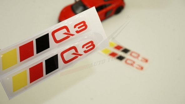 Audi Q3 Logo 3M 3D Damla Silikon Torpido Bagaj Çamurluk Logo Ambl