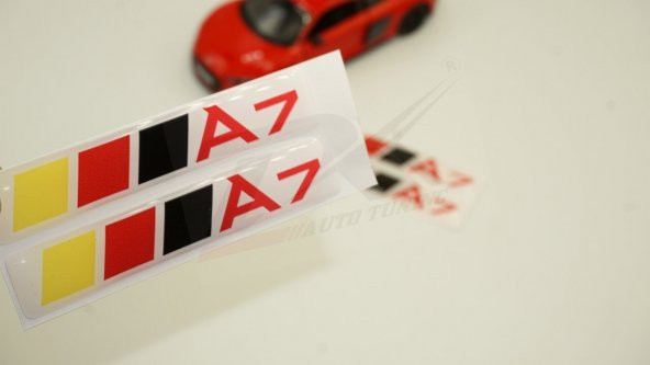 Audi A7 Logo 3M 3D Damla Silikon Torpido Bagaj Çamurluk Logo Ambl