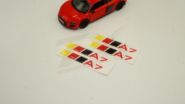 Audi A7 Logo 3M 3D Damla Silikon Torpido Bagaj Çamurluk Logo Ambl - 2