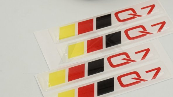 Audi Q7 Logo 3M 3D Damla Silikon Torpido Bagaj Çamurluk Logo Ambl - 4