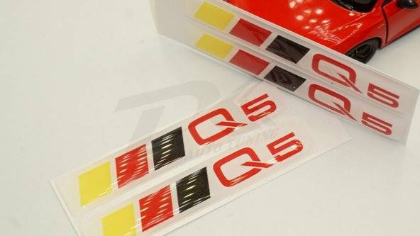 Audi Q5 Logo 3M 3D Damla Silikon Torpido Bagaj Çamurluk Logo Ambl - 5