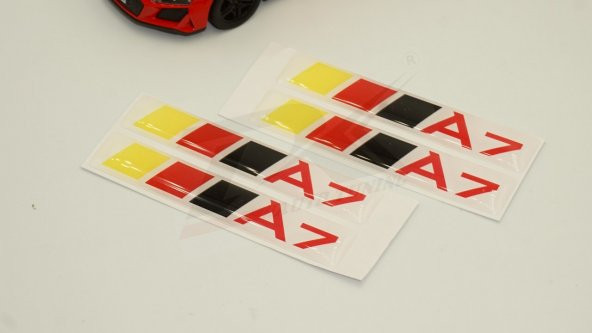 Audi A7 Logo 3M 3D Damla Silikon Torpido Bagaj Çamurluk Logo Ambl - 3