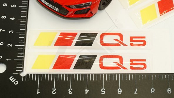 Audi Q5 Logo 3M 3D Damla Silikon Torpido Bagaj Çamurluk Logo Ambl - 6