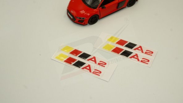 Audi A2 Logo 3M 3D Damla Silikon Torpido Bagaj Çamurluk Logo Ambl - 2