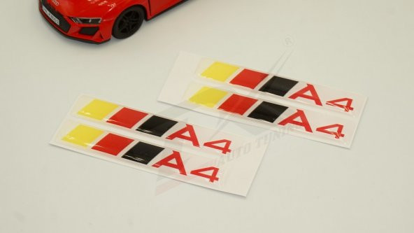 Audi A4 Logo 3M 3D Damla Silikon Torpido Bagaj Çamurluk Logo Ambl - 3