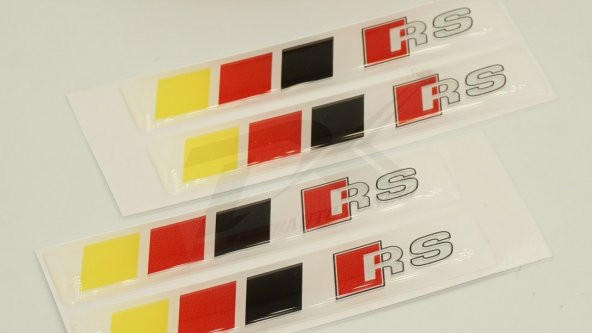 Audi RS Logo 3M 3D Damla Silikon Torpido Bagaj Çamurluk Logo Ambl - Resim 4