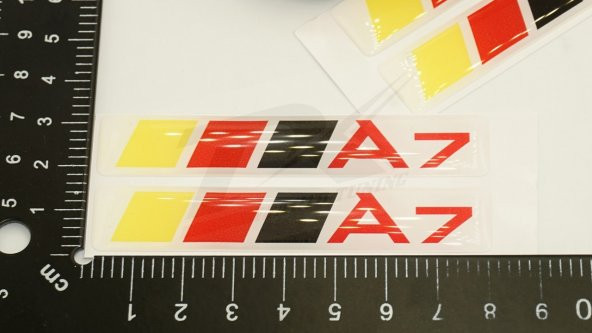 Audi A7 Logo 3M 3D Damla Silikon Torpido Bagaj Çamurluk Logo Ambl - 6