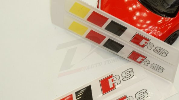 Audi RS Logo 3M 3D Damla Silikon Torpido Bagaj Çamurluk Logo Ambl - Resim 5