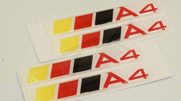 Audi A4 Logo 3M 3D Damla Silikon Torpido Bagaj Çamurluk Logo Ambl - 4