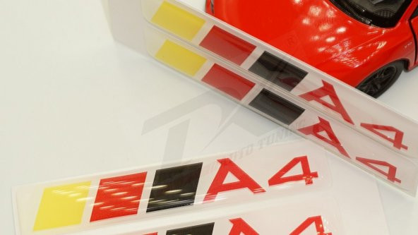 Audi A4 Logo 3M 3D Damla Silikon Torpido Bagaj Çamurluk Logo Ambl - 5
