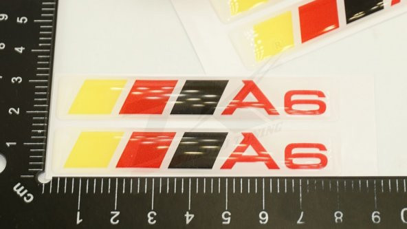 Audi A6 Logo 3M 3D Damla Silikon Torpido Bagaj Çamurluk Logo Ambl - Resim 6