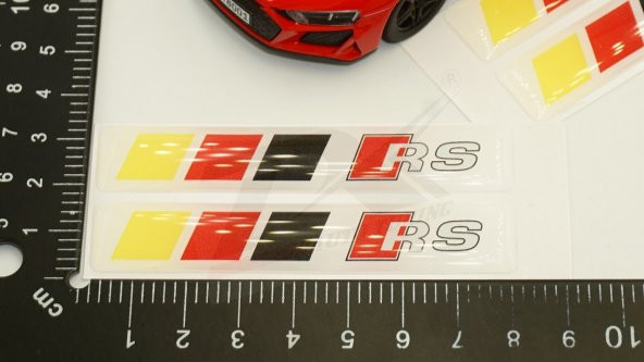 Audi RS Logo 3M 3D Damla Silikon Torpido Bagaj Çamurluk Logo Ambl - Resim 6