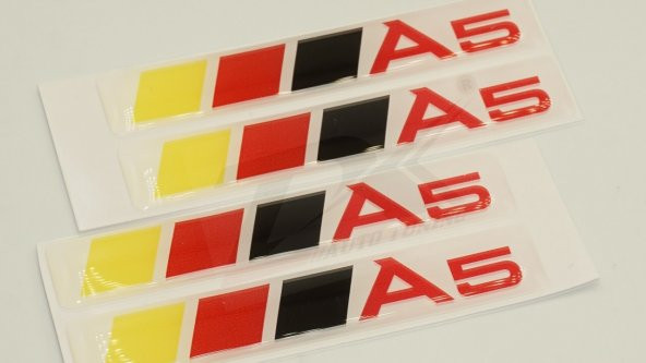 Audi A5 Logo 3M 3D Damla Silikon Torpido Bagaj Çamurluk Logo Ambl - Resim 4
