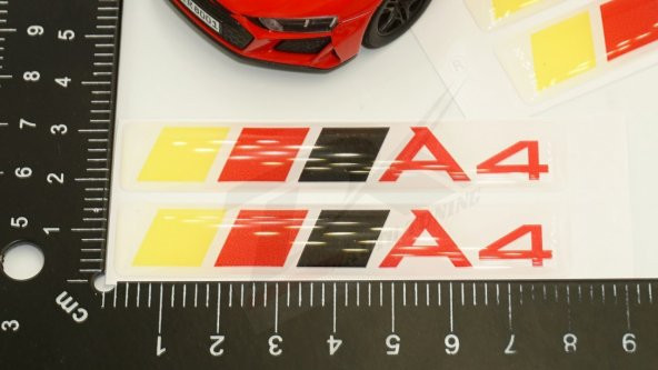 Audi A4 Logo 3M 3D Damla Silikon Torpido Bagaj Çamurluk Logo Ambl - 6