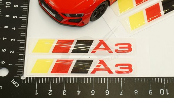 Audi A3 Logo 3M 3D Damla Silikon Torpido Bagaj Çamurluk Logo Ambl - 6