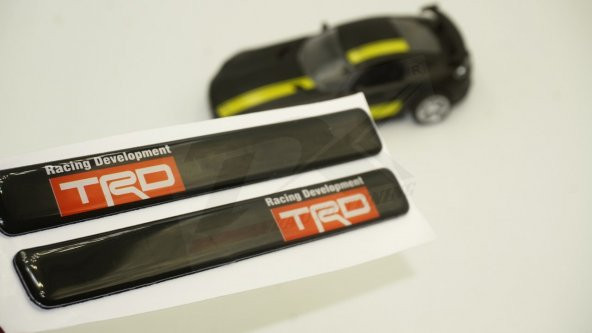 Toyota TRD Logo 3M 3D Damla Silikon Torpido Ayna Çamurluk Logo Am