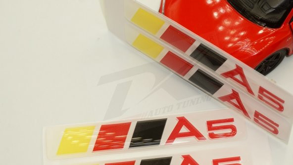 Audi A5 Logo 3M 3D Damla Silikon Torpido Bagaj Çamurluk Logo Ambl - Resim 5