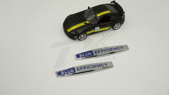 Blue Efficiency Logo Yan Çamurluk 3M 3D Krom Metal - 2
