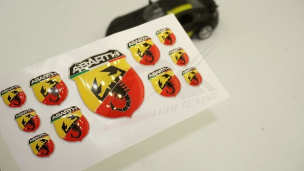 Fiat Abarth Logo 3M 3D Damla Silikon Torpido Bagaj Çamurluk Logo