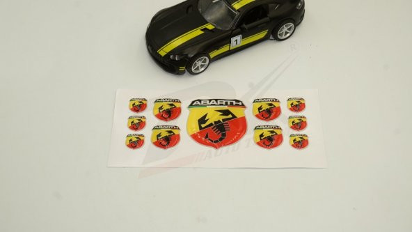 Fiat Abarth Logo 3M 3D Damla Silikon Torpido Bagaj Çamurluk Logo - 2
