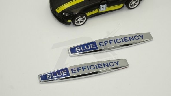 Blue Efficiency Logo Yan Çamurluk 3M 3D Krom Metal - 3
