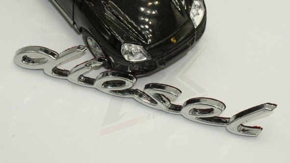 Porsche Diesel Krom ABS 3M 3D Çamurluk Yanı Yazı Logo Orjinal Ürü - 6