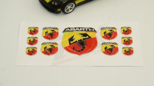 Fiat Abarth Logo 3M 3D Damla Silikon Torpido Bagaj Çamurluk Logo - 3