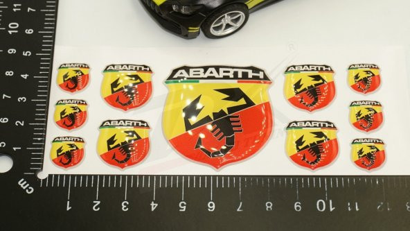 Fiat Abarth Logo 3M 3D Damla Silikon Torpido Bagaj Çamurluk Logo - 7