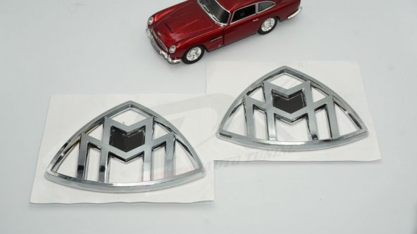 Maybach Arka Yan Sütun Yazı Amblem Rozeti Seti - 2