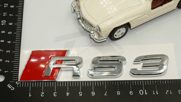 Audi RS3 Bagaj Krom ABS 3M 3D Yazı Logo Amblem Orjinal ürün - 4