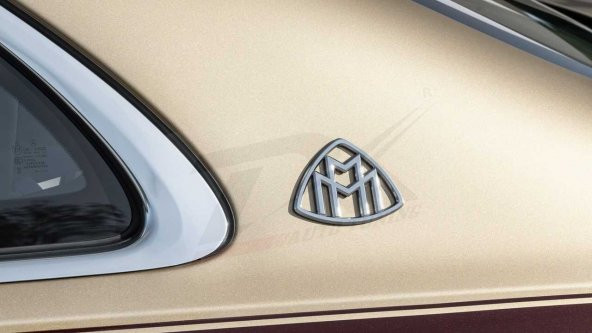 Maybach Arka Yan Sütun Yazı Amblem Rozeti Seti - 6