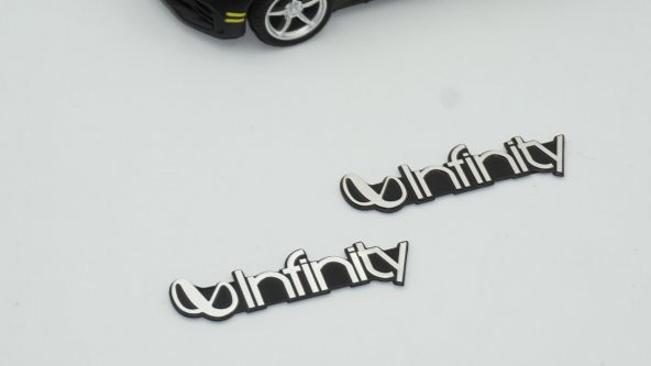 İnfinity Hoparlör Krom Metal 3M Logo Amblem 2 Li Set - 4