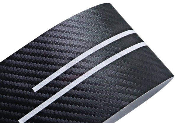 Jaguar Logo Karbon Fiber Deri Kapı Eşiği Dekoratif Koruyucu Şerit - Resim 4