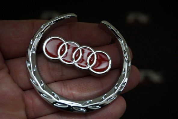 Audi Buğday Kulakları Krom Metal 3M 3D Logo OEM Ürün ürün görseli