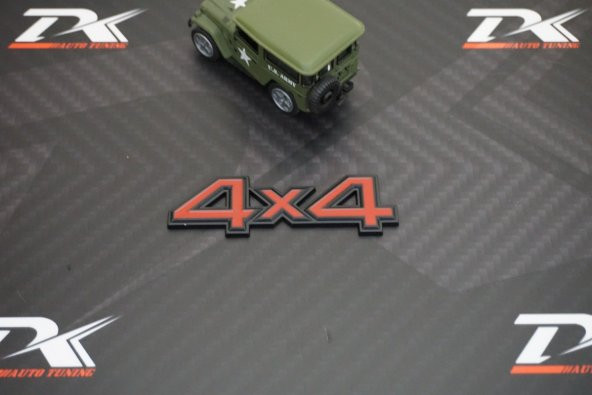 4X4 Arazi Suv Pickup Bagaj Krom Metal 3M 3D Yazı Logo Amblem - 4