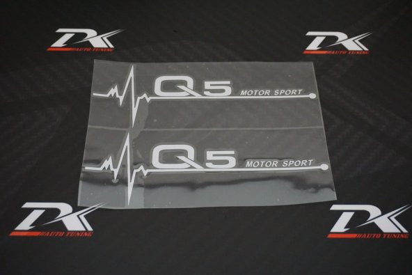 Audi Q5 Motor Sport Kelebek Cam Sticker 2 Li Set - 2