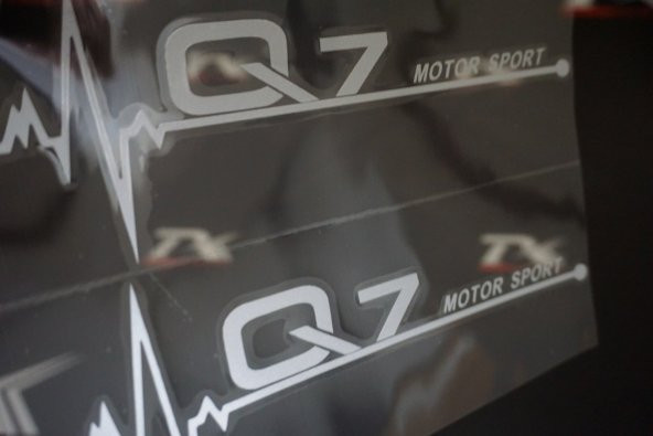 Audi Q7 Motor Sport Kelebek Cam Sticker 2 Li Set