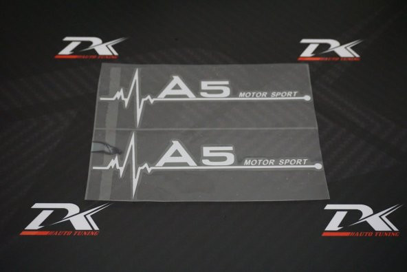 Audi A5 Motor Sport Kelebek Cam Sticker 2 Li Set - Resim 2